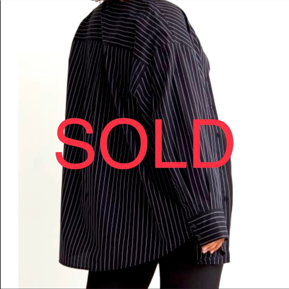 H&M Divided striped button up shirt